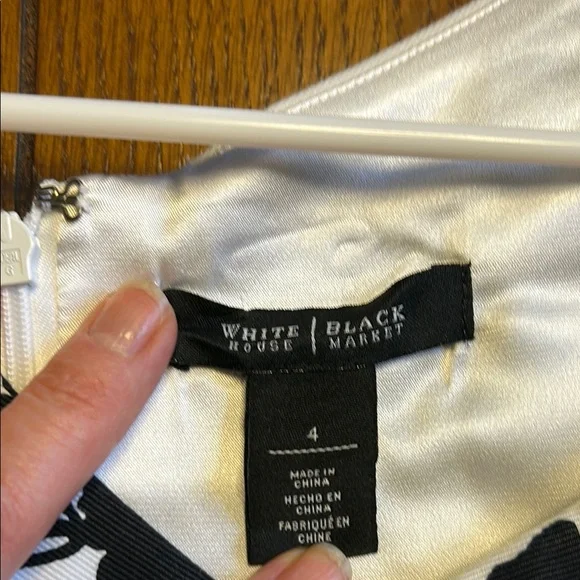 White House Black Market Women’s Cocktail Dress Size 4 Floral Belted Classic - Picture 4 of 7